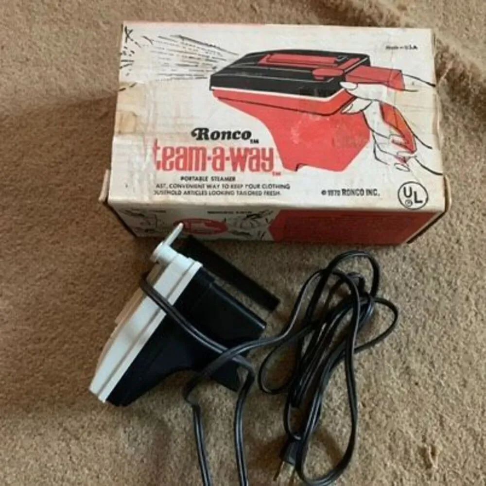 Vintage Ronco 1970 Steam-A-Way Portable Steamer
